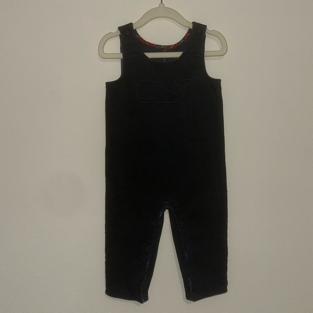 Vineyard Vines navy corduroy overalls